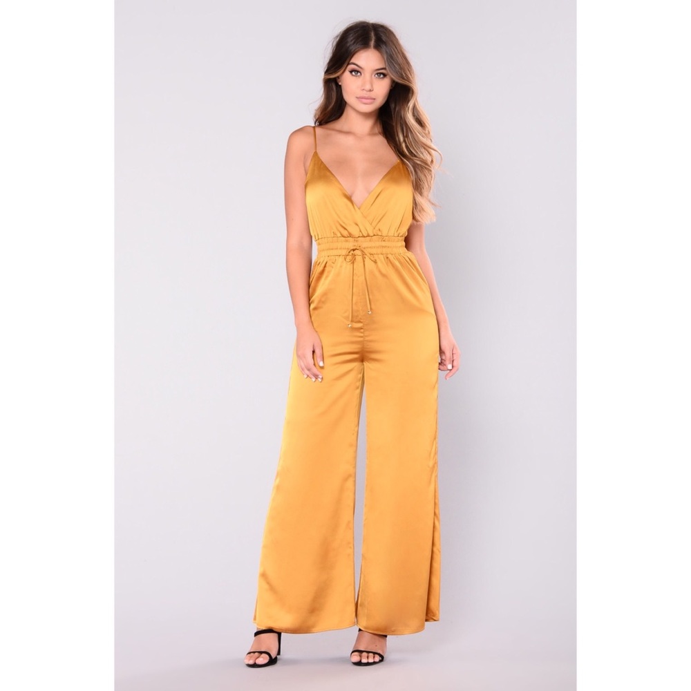 Fashion Nova Satin Jumpsuit